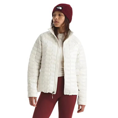 The North Face Women's THERMOBALL™ Jacket in white dune, on model front view