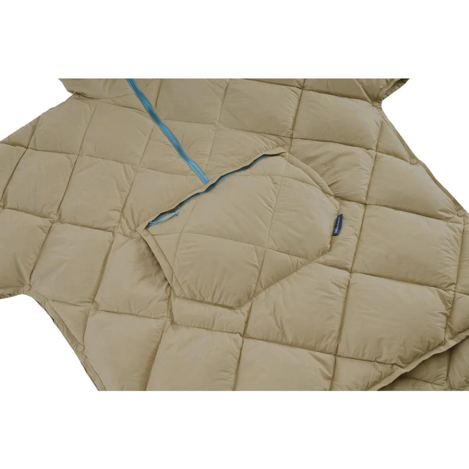 Therm-a-Rest Honcho Poncho™ Down in twill, front pocket view