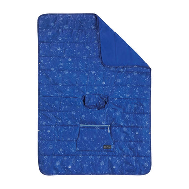 Therm-a-Rest Kid's Honcho Poncho™ shwon in the Blue Space Print option. Open view.