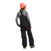 The North Face Big Kids’ Freedom Insulated Bibs, TNF Black, back view on model