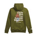 The North Face K's Camp Fleece Pullover Hoodie, Forest Olive Smokey The Bear,  back view flat 
