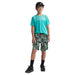 The North Face K's Never Stop Shorts, Misty Sage Camo Print, front view on model