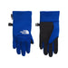 The North Face K's Recycled Etip™ Gloves, TNF Blue, front and back view flat 