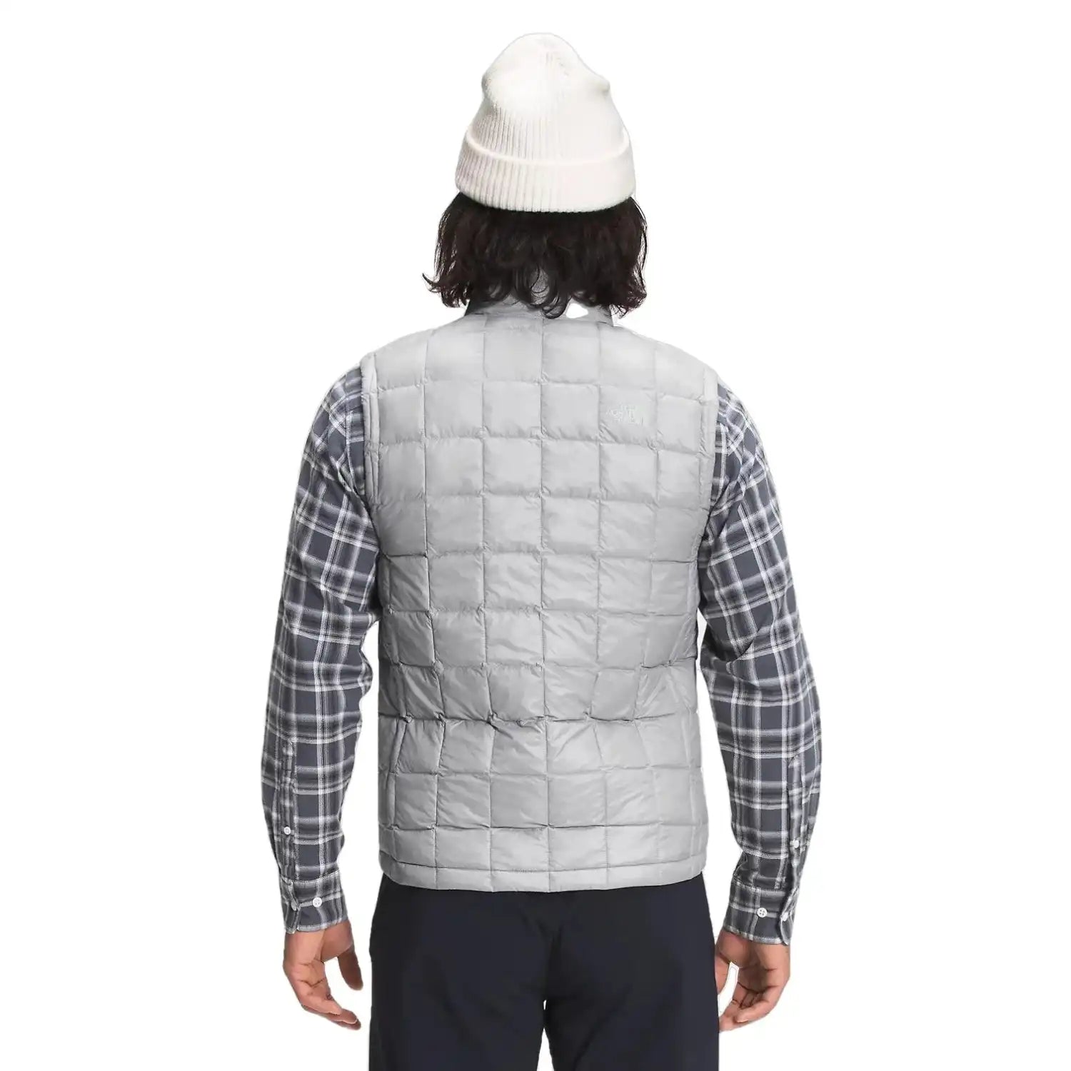 The North Face M's ThermoBall™ Eco Vest 2.0, Meld Grey, back view on model