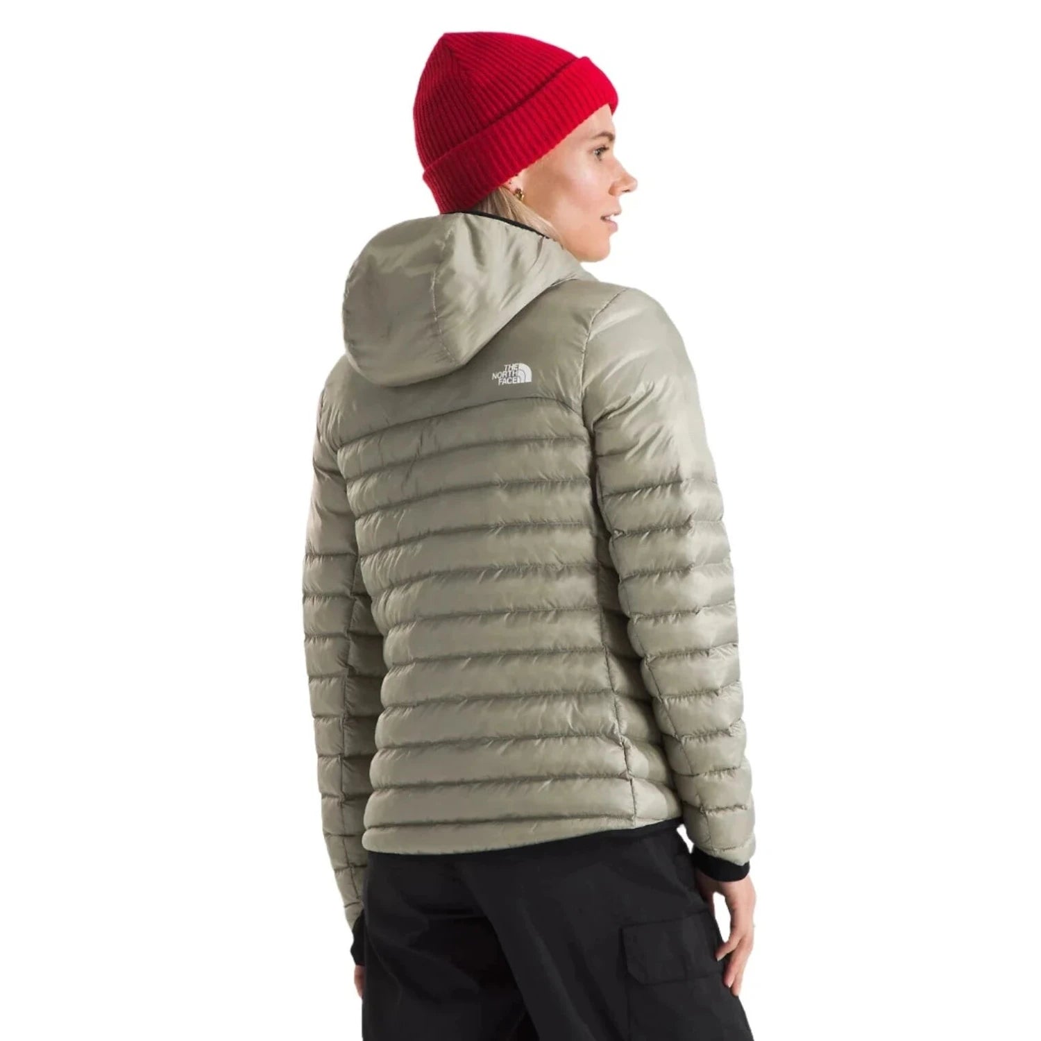 The North Face W's Terra Peak Hoodie, Clay Grey,  back view on model 