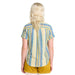 Toad&Co W's Camp Cove Short Sleeve Shirt, Barley Stripe, back view on model