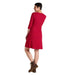 Toad & Co W's Rosalinda Cable Rib Dress, Berry, back view on model