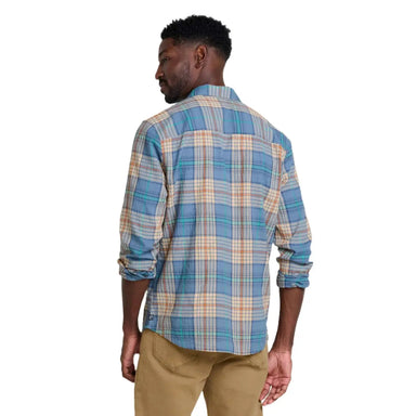 Toad&Co M's Fletcher Long Sleeve Shirt, North Shore,  back view on model 