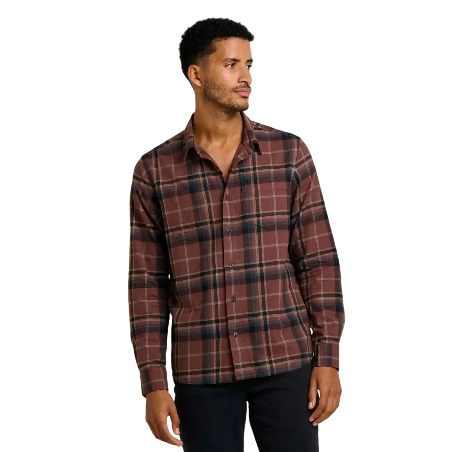Toad & Co Men's Pinevale Long Sleeve Shirt, front view