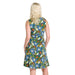 Toad&Co W's Rosemarie Sleeveless Dress, Midnight Floral Print, back view on model