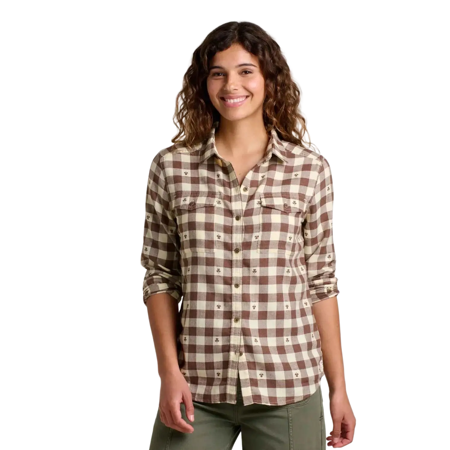 Toad & Co Women's Re-Form Flannel Shirt , front view