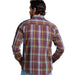 toad and co mens airsmyth long sleeve shirt in carob multi back model view