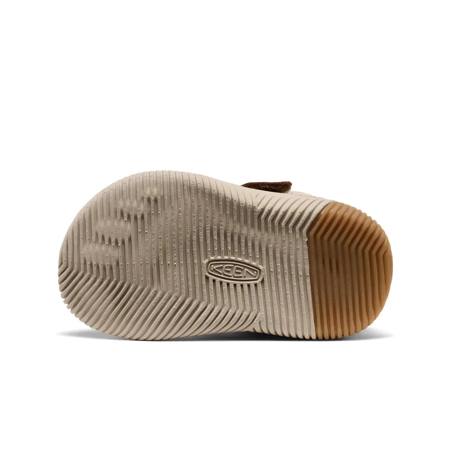 KEEN Toddler's KNX Middie Boot in bison & safari, sole view