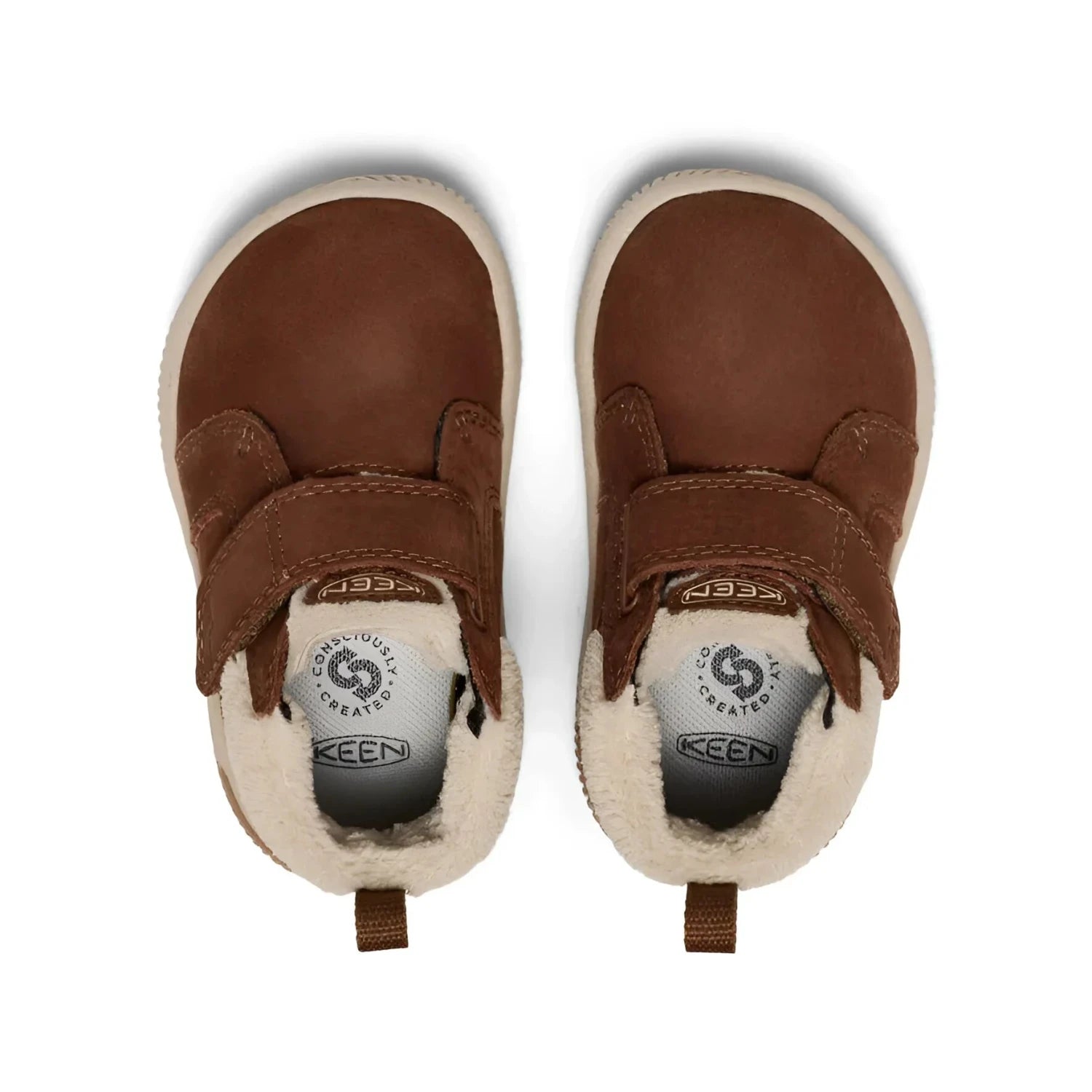 KEEN Toddler's KNX Middie Boot in bison & safari, top view