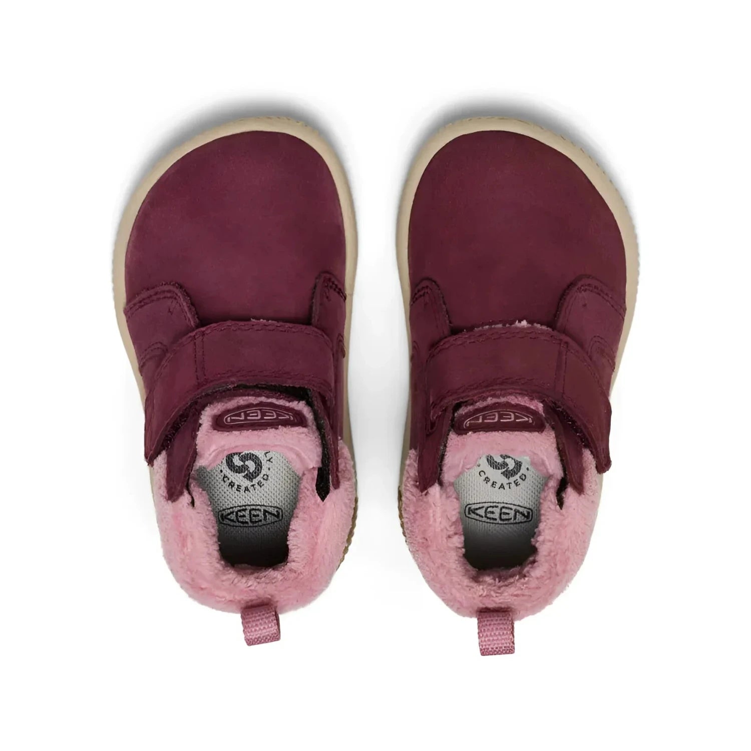 KEEN Toddler's KNX Middie Boot in fig & lilas, top view