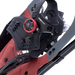 Tubbs Men's Wayfinder Snowshoes in red & black, boa binding detail view