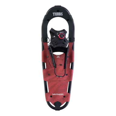 Tubbs Men's Wayfinder Snowshoes in red & black, top view