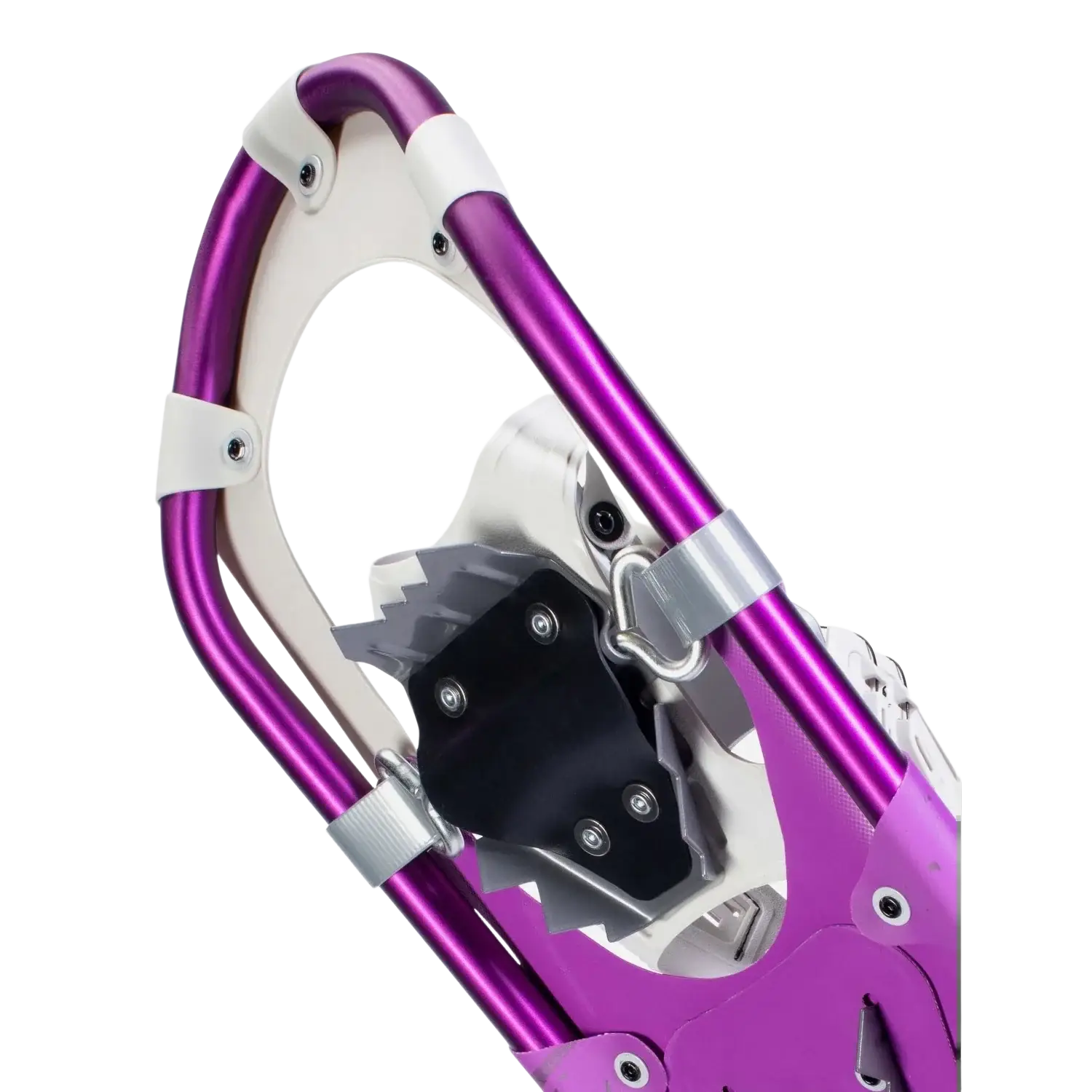 Tubbs Women's Wayfinder Snowshoes in purple, traction detail