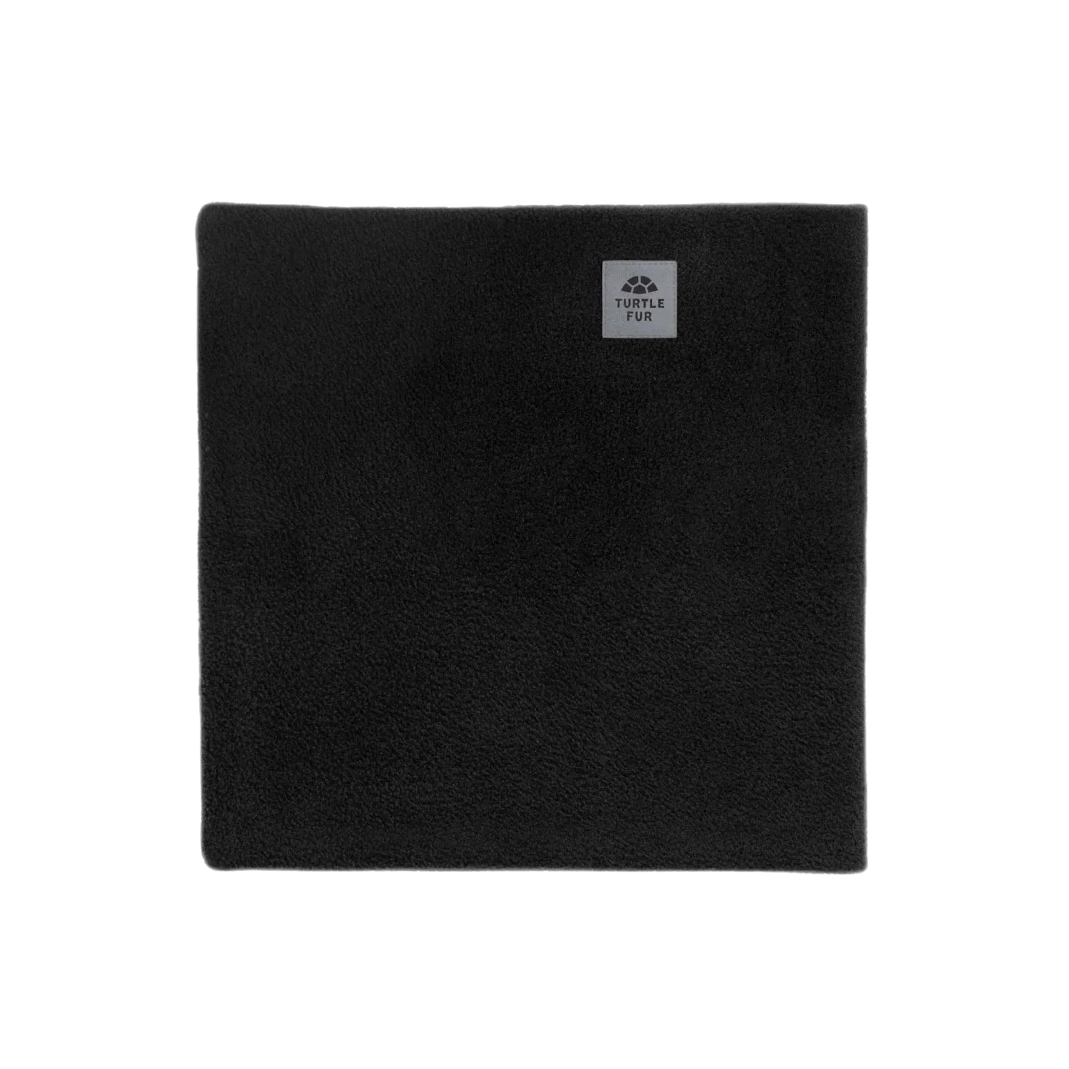 Turtle Fur Chelonia 150 Double-Layer Fleece Neck Warmer in black, flat front