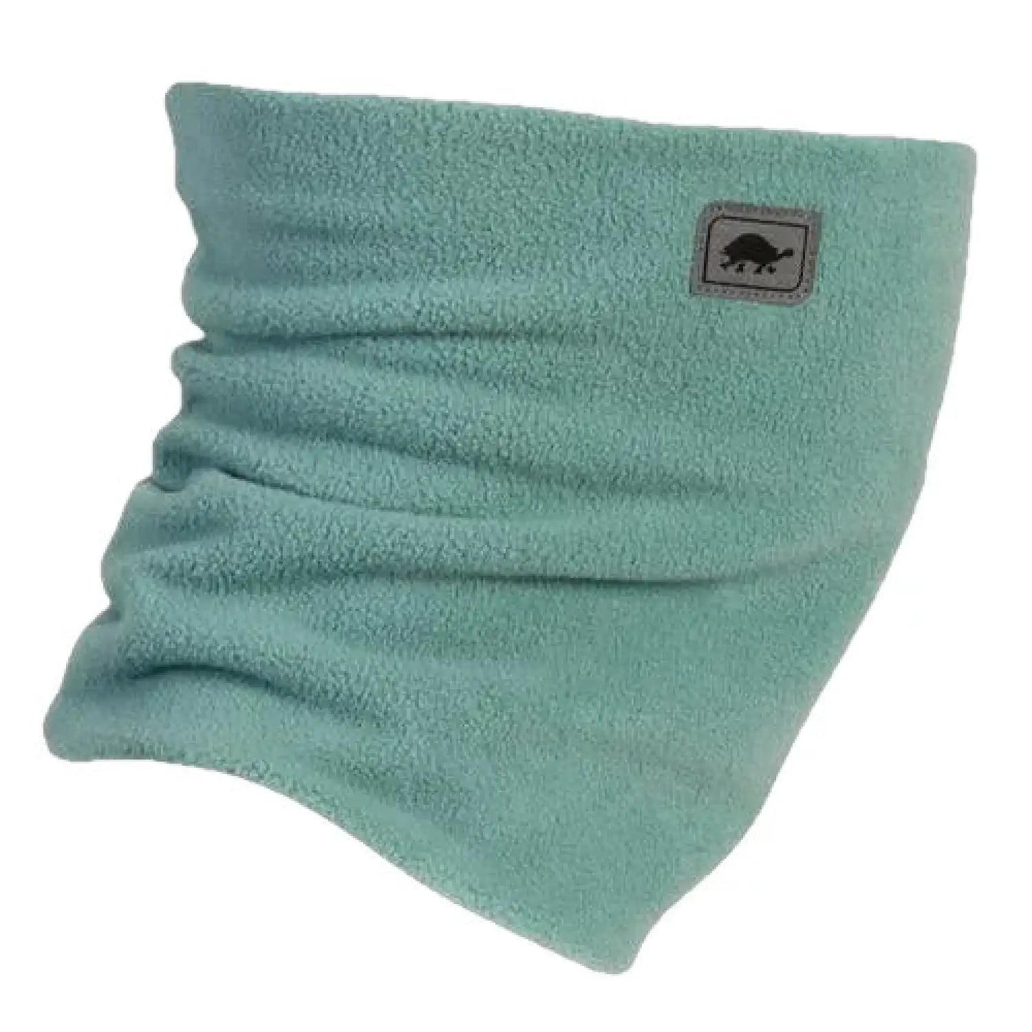 Turtle Fur Double-Layer Neck Warmer, Sea Green, side view 