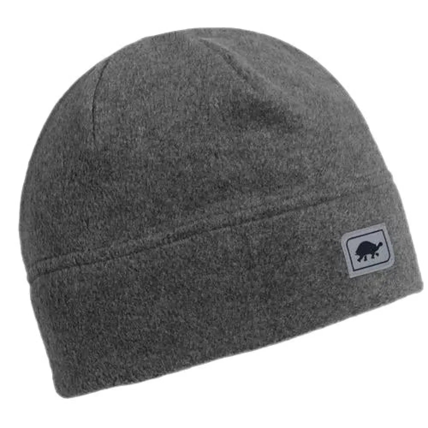Turtle Fur Recycled Chelonia 150 Fleece Beanie, Charcoal, side view 