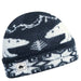 Turtle Fur Toddler Bear Bear Hat shown in the Navy color option. Front flat view.