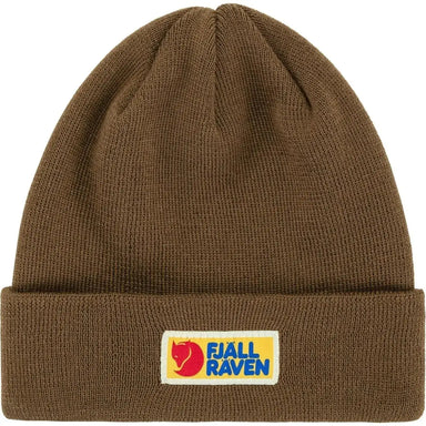 Fjallraven Vardag Classic Beanie shown in the Dark Oak color - front view.