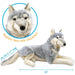 Viahart Toys Life-Sized Dog Plush, winry the wolf side view