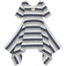 Vignette G's Alyssa Dress, Ivory Grey Stripe, front view 