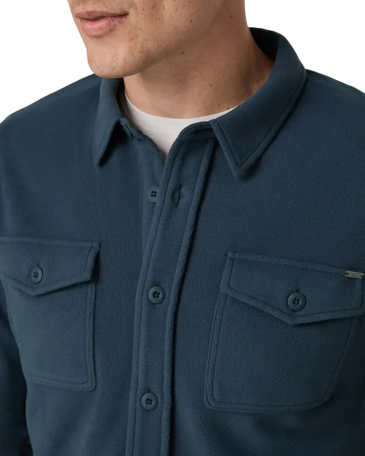 Vuori Men's Aspen Shirt Jacket, close up view 