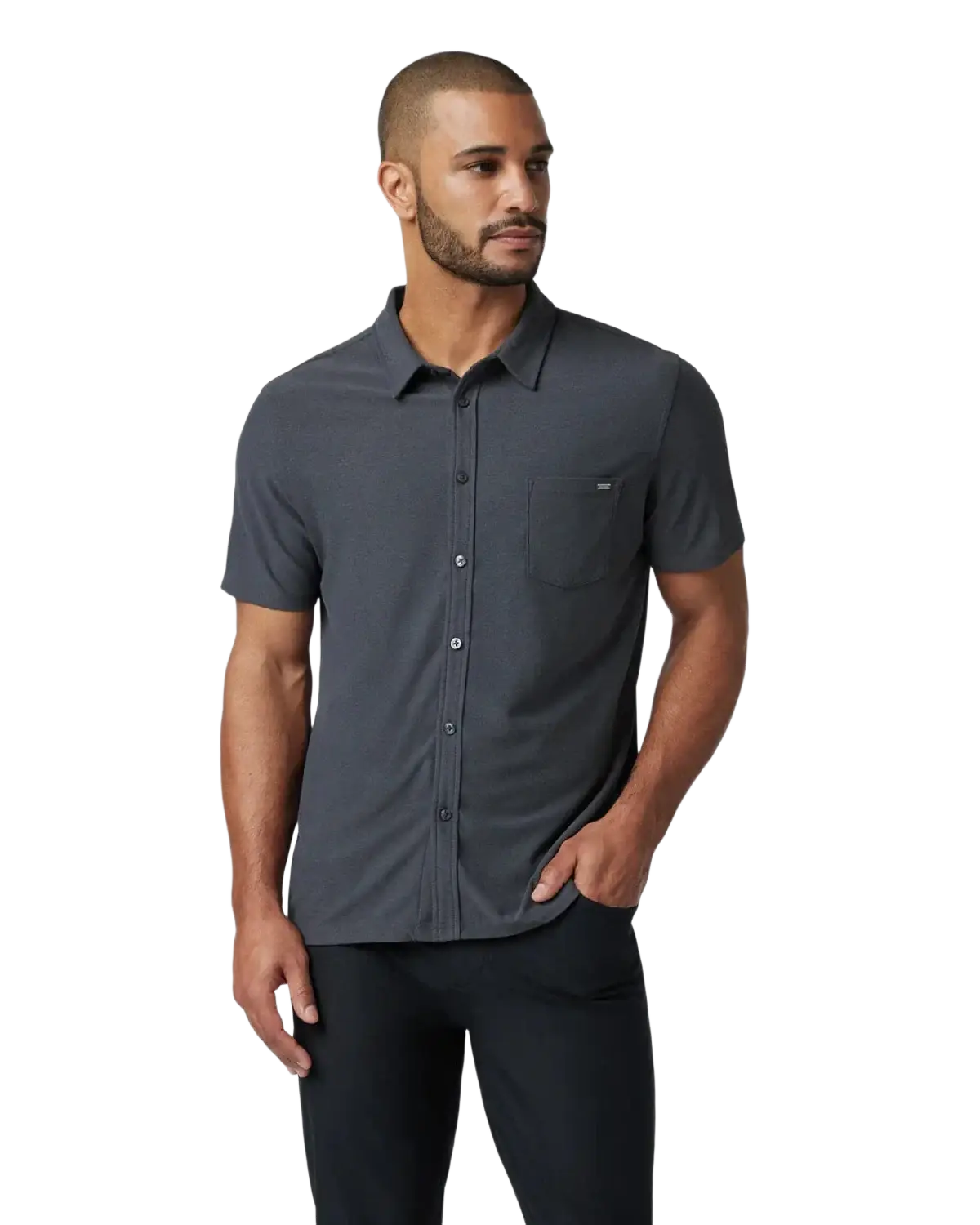 Vuori Men's Short Sleeve Ace Button Down, front view