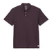 Vuori Men's Strato Tech Polo in raisin heather, flat front 