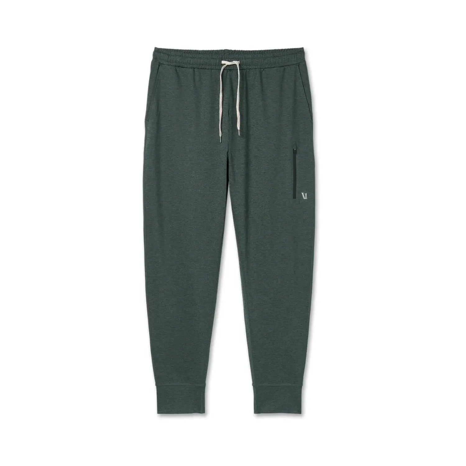 Vuori Men's Sunday Performance Jogger shown in the Aspen Heather color option. Front view.