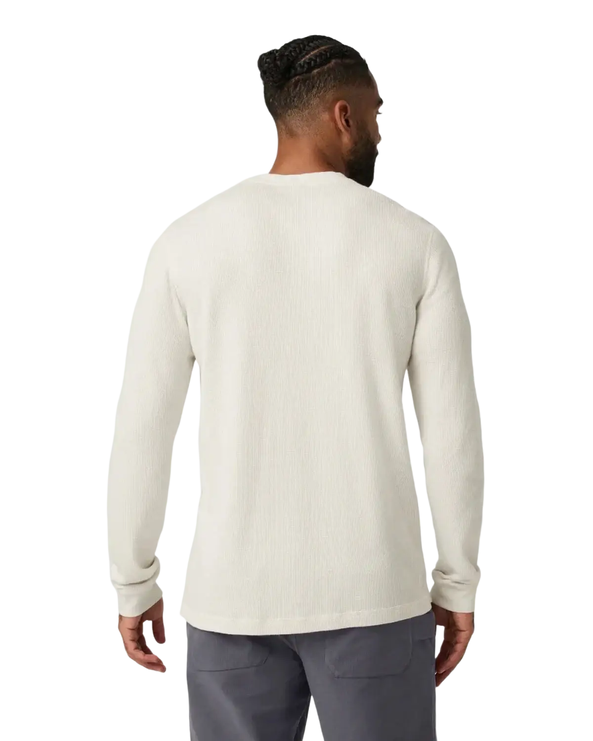 Vuori Men's Waffle Crew, back view