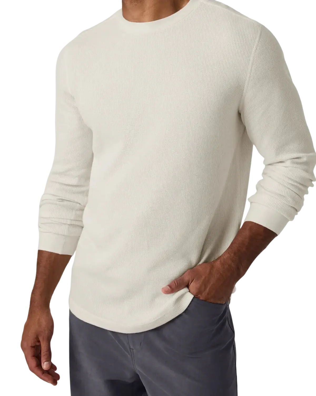 Vuori Men's Waffle Crew, Front view