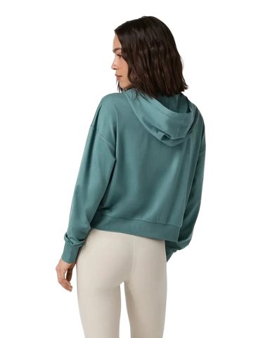 Vuori Women's Halo Modern Full Zip Hoodie, back view