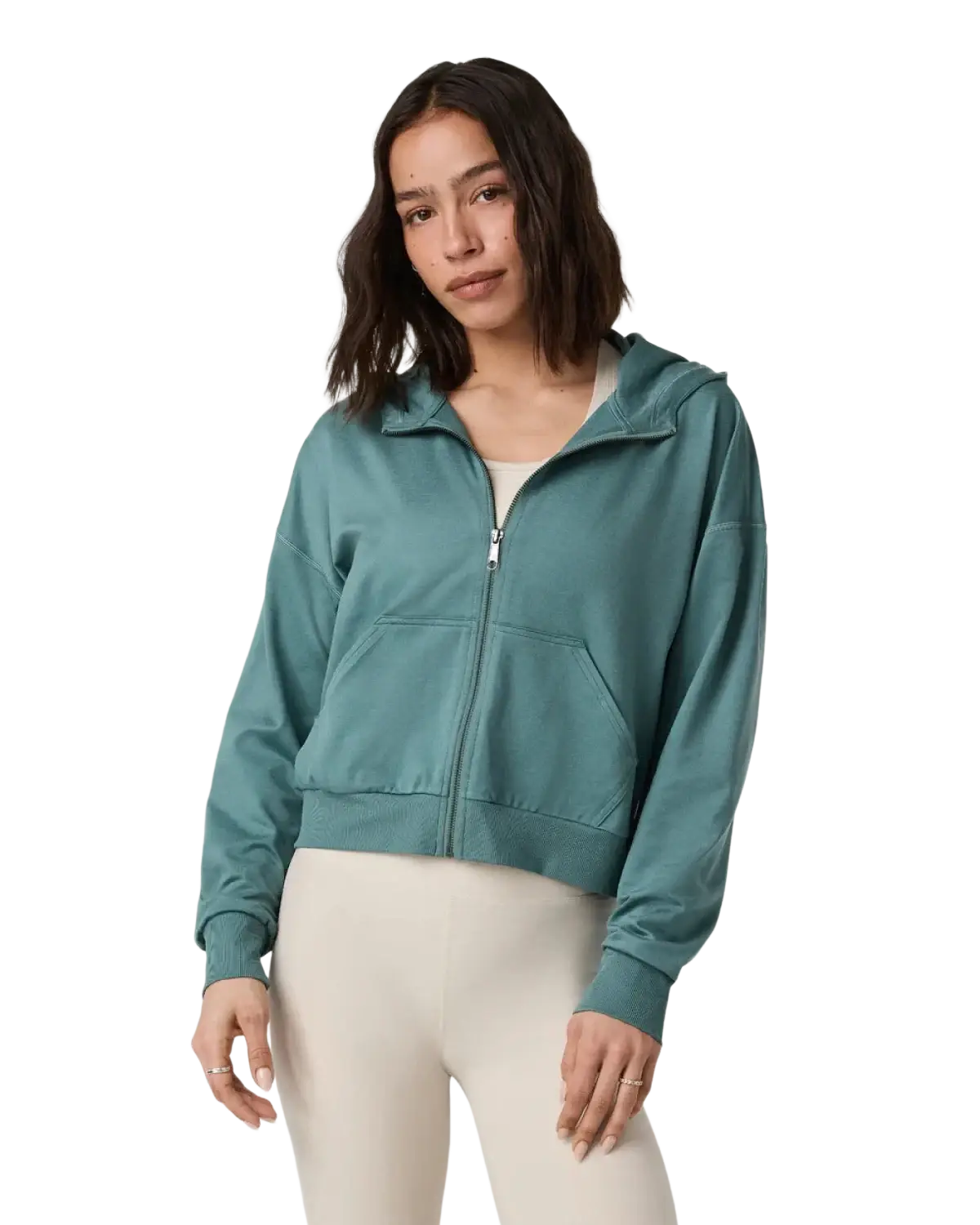 Vuori Women's Halo Modern Full Zip Hoodie, fornt view