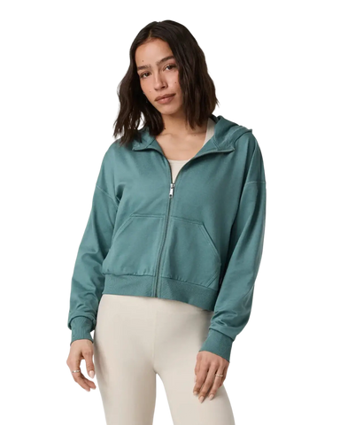 Vuori Women's Halo Modern Full Zip Hoodie, fornt view