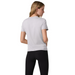 Vuori Women's Lux Tee in light grey heather, on model back