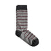 WIDE OPEN® Men’s Horizontal Pinstripe Lightweight Crew Socks shown in the Light Grey color option. 