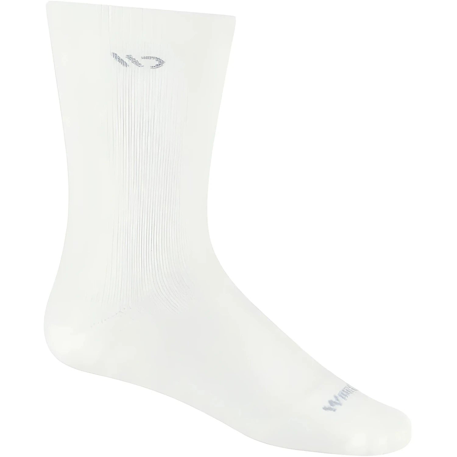 Wide Open Women's Solid Cushioned Crew Socks in white, side view