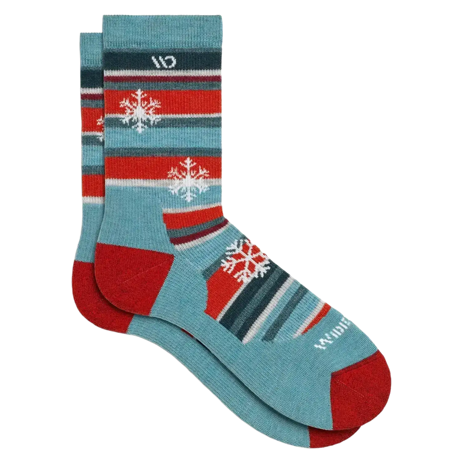 Wide Open Women's Sparkle Cushioned Crew Socks in light teal, front flat