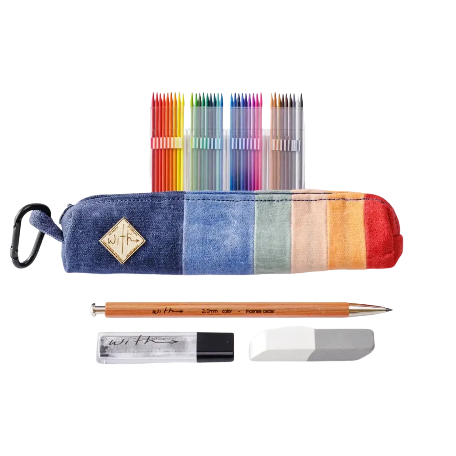 With 36 Colored Pencil Set front view, all items included