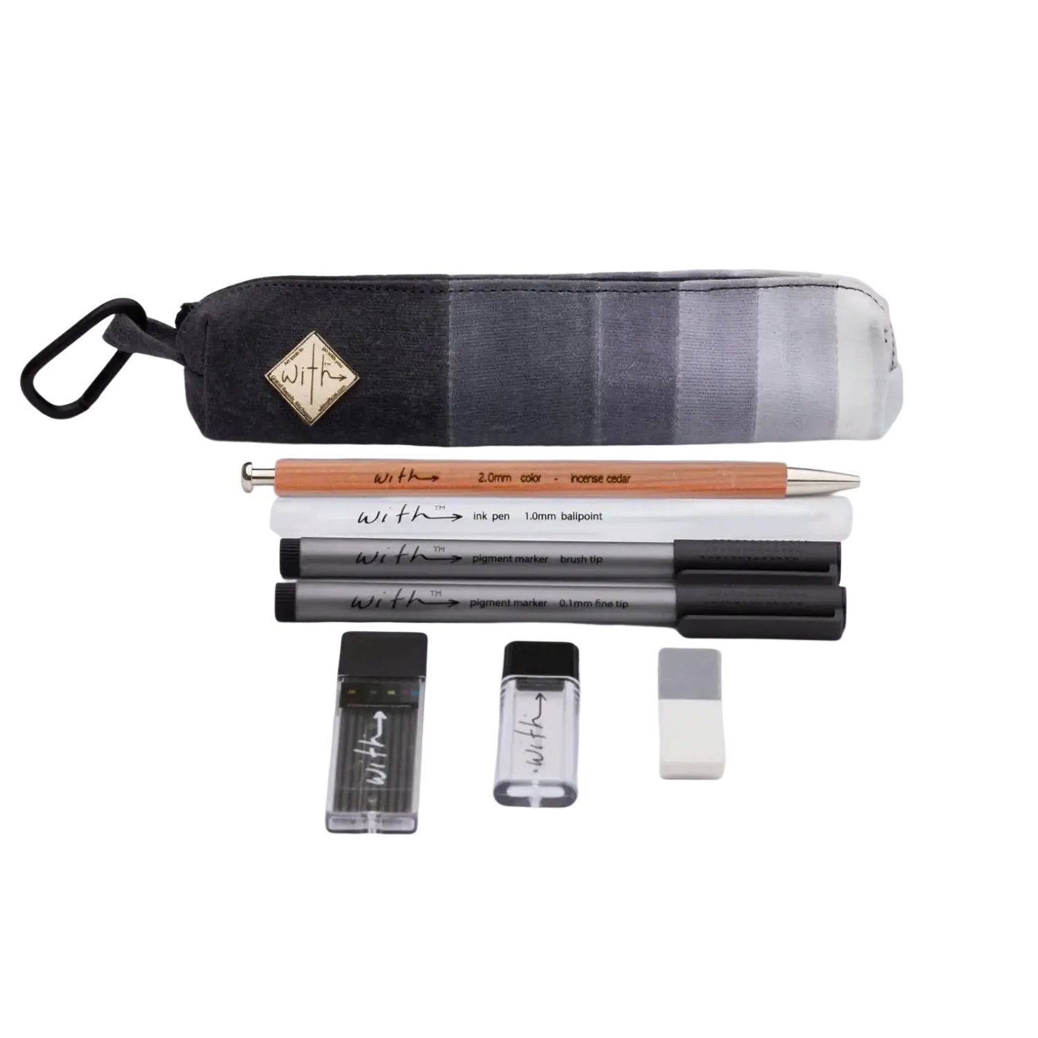 With The Grayscale Set, front view with all contents