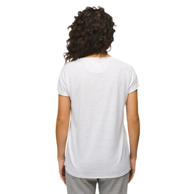 Prana Women's Cozy Up T-Shirt Model Back White