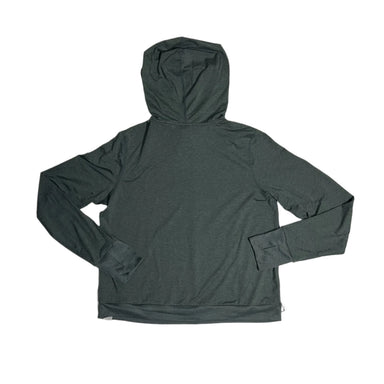 bearcub outfitters womens performance tech hoodie 2.0 in balsam green back flat view