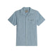 Royal Robbins Men's Hempline Spaced Short Sleeved Shirt in mountain spring blue, flat front