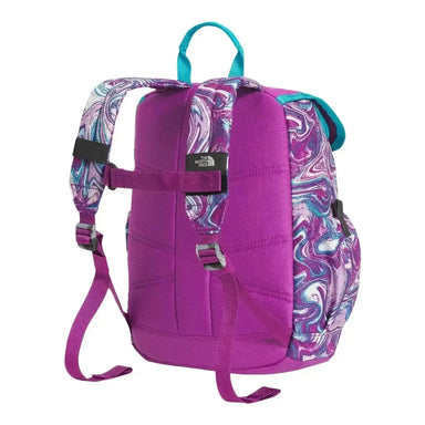 The North Face Youth Mini Explorer Backpack Purple Cactus Flower Back View