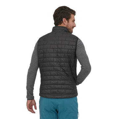 Patagonia Men's Nano Puff® Vest shown in Black. Back view.