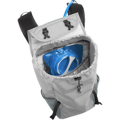 Camelbak Arete™ 18 Hydration Pack 50 oz, Drizzle Monument, open view with reservoir 